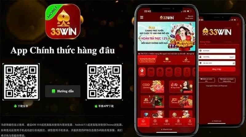 Ứng dụng 33Win giúp thao tác nhanh, theo dõi thông báo và chơi mọi lúc mọi nơi.